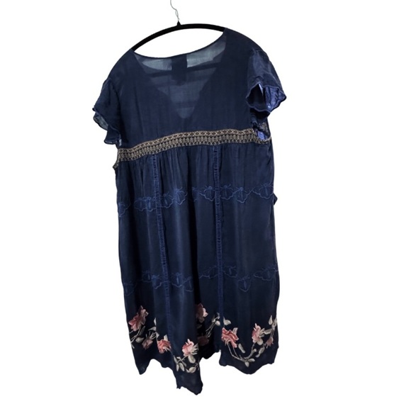 Johnny Was Blue Edda Dress with Colorful Embroidery - Picture 3 of 5